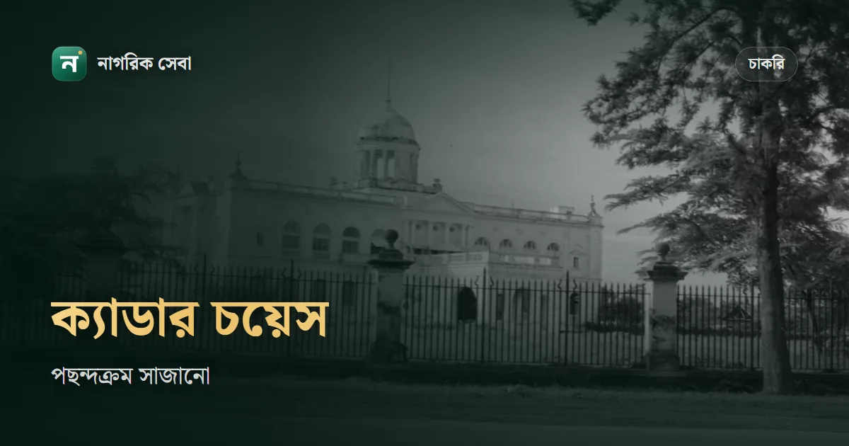 বিসিএস ক্যাডার চয়েস কিভাবে দিব: কয়টি ক্যাডার বাছা যায়, সাধারণ আর কারিগরি মিলিয়ে পছন্দক্রম, নন-ক্যাডার চয়েস আর ভাইভার প্রশ্ন