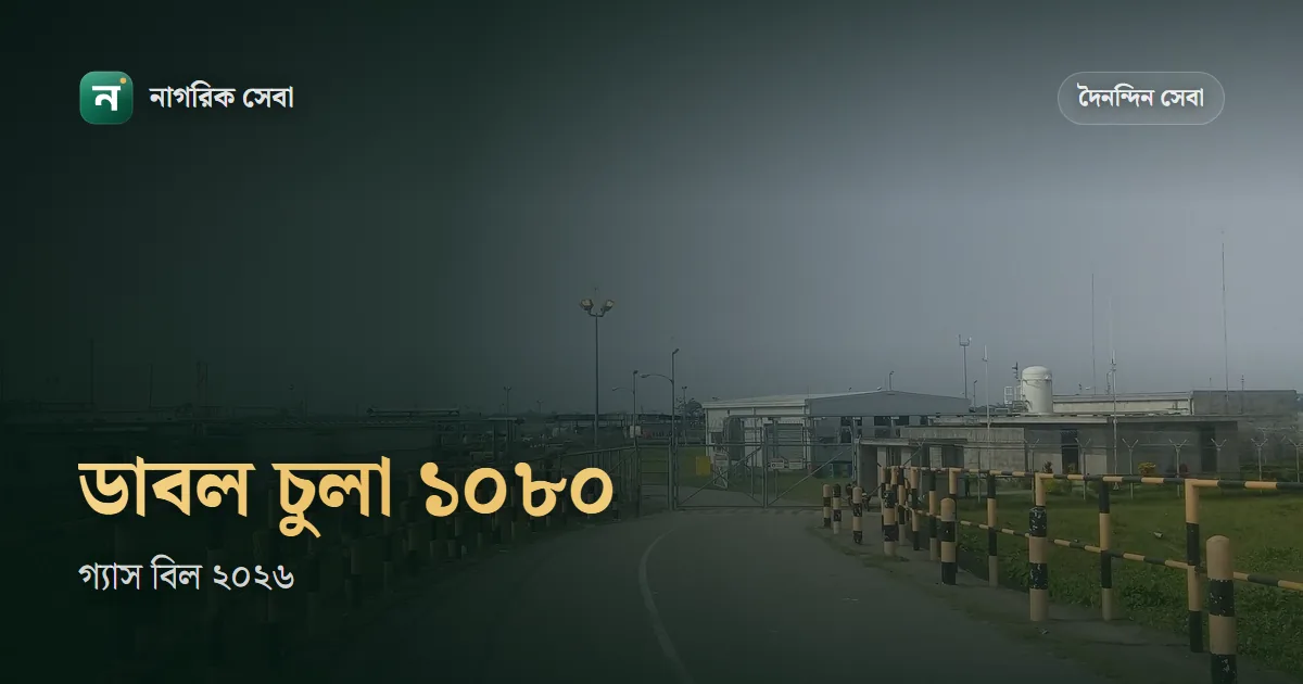 গ্যাস বিল কত ২০২৬: ডাবল চুলা ১,০৮০ টাকা, এক চুলা ৯৯০ টাকা, মিটারে প্রতি ঘনমিটার ১৮ টাকা