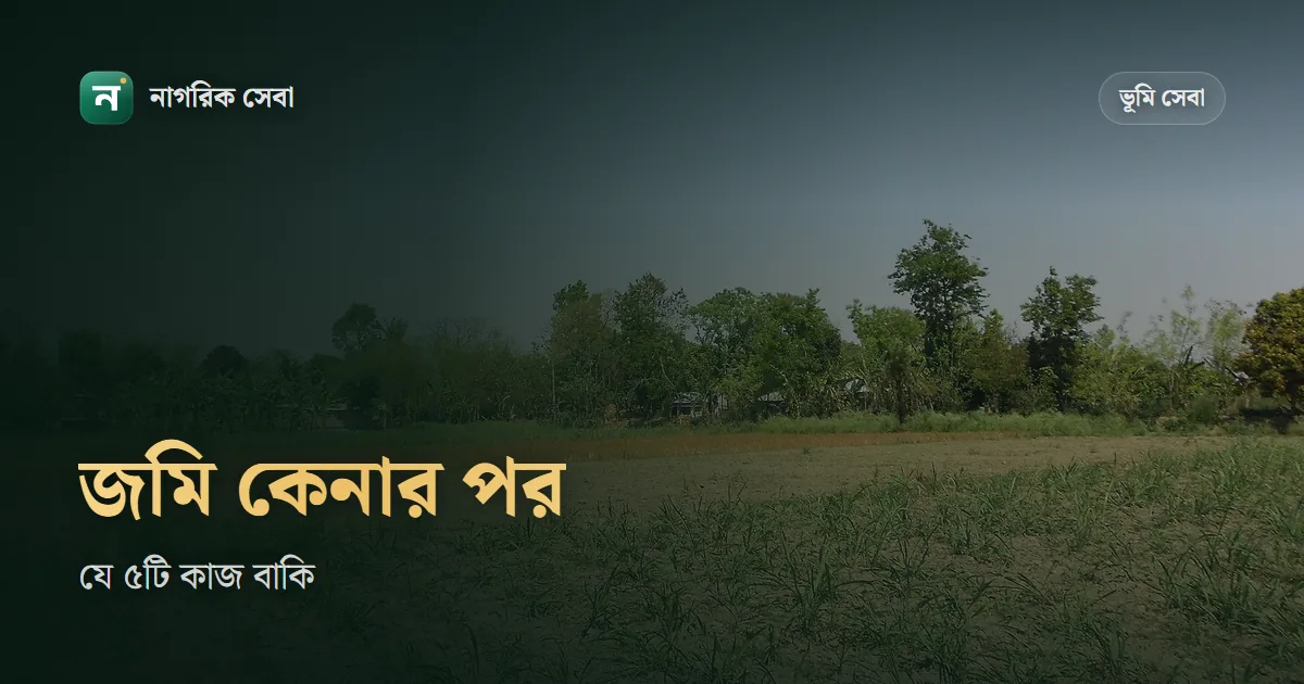 জমি কেনার পর করণীয়: রেজিস্ট্রির পরও যে ৫টি কাজ বাকি, নামজারিতে সরকারি খরচ ১,১৭০ টাকা