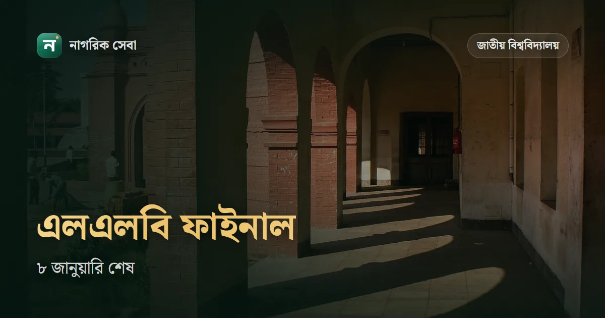 এলএলবি শেষ পর্ব পরীক্ষার রুটিন ২০২৪ (পরীক্ষা ২০২৬ সালে): ৬ নভেম্বর শুরু, ৮ জানুয়ারি শেষ, মুটকোর্ট আর ফলের হিসাব