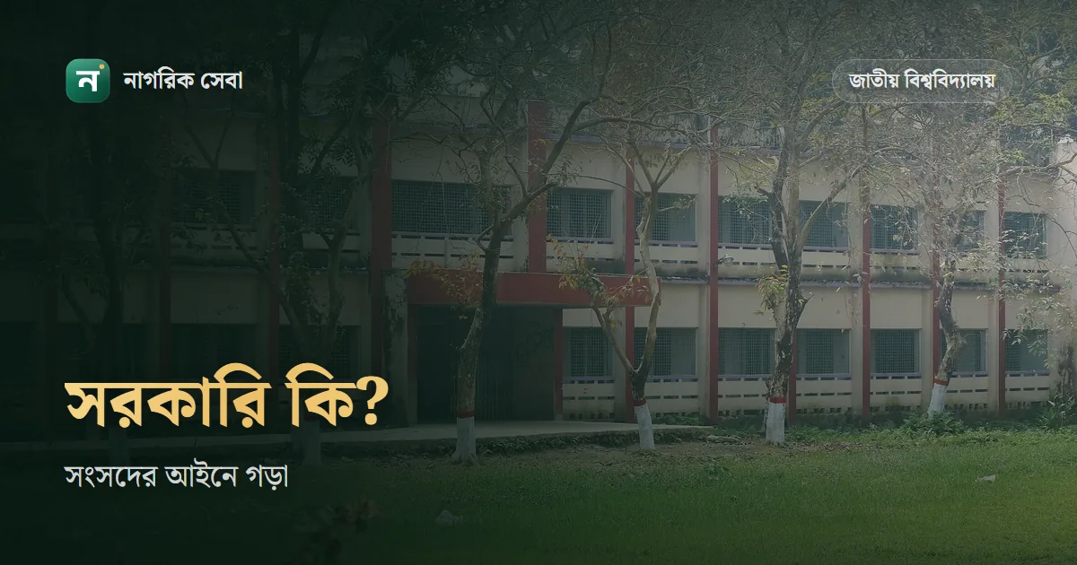 জাতীয় বিশ্ববিদ্যালয় কি সরকারি নাকি বেসরকারি: সংসদের আইনে গড়া পাবলিক বিশ্ববিদ্যালয়, কলেজ বেসরকারি হলেও সনদ একই