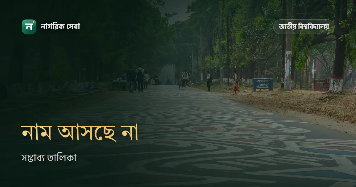 সম্ভাব্য তালিকায় নাম নেই, ফরম পূরণ আটকে গেছে: কী করবেন
