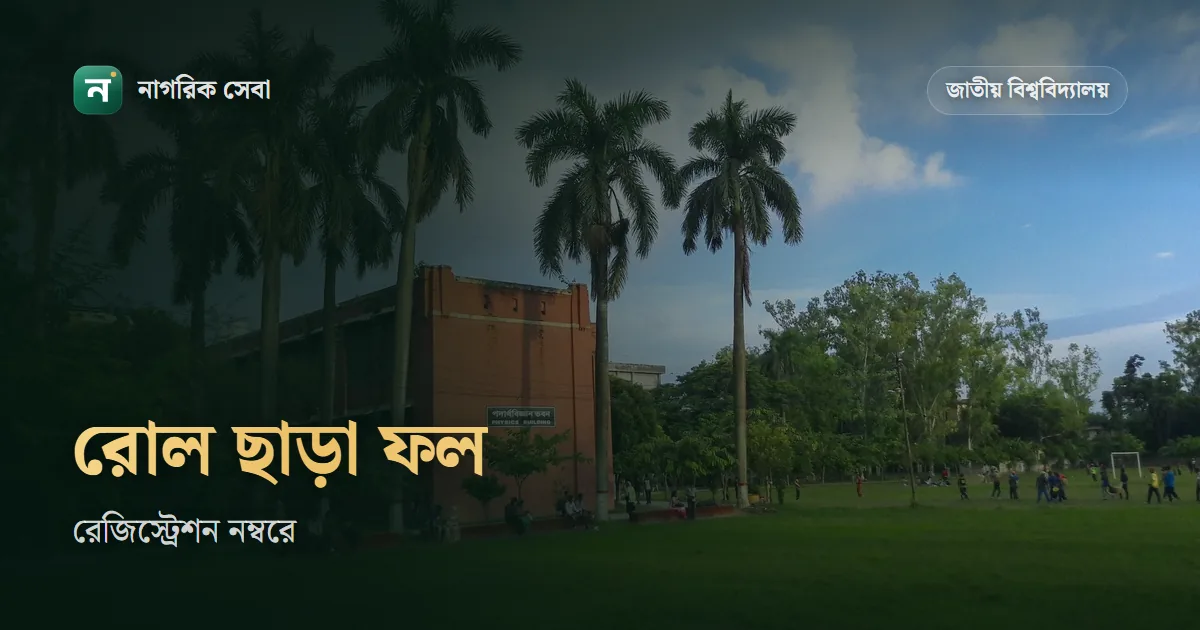 শুধু রেজিস্ট্রেশন নম্বর দিয়ে জাতীয় বিশ্ববিদ্যালয়ের রেজাল্ট: রোল না জানলে যেভাবে দেখবেন