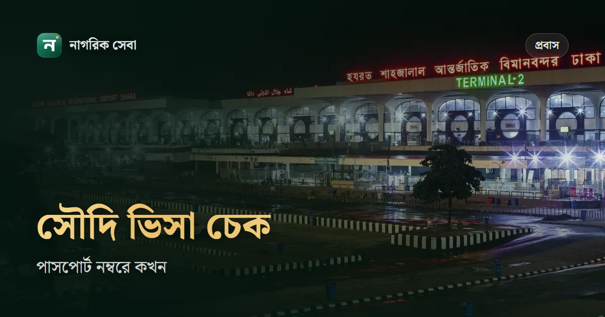 সৌদি ভিসা চেক: পাসপোর্ট নম্বর দিয়ে কখন হয়, কখন হয় না, আর সৌদি পররাষ্ট্র মন্ত্রণালয়ের সাইটে যাচাইয়ের ধাপ