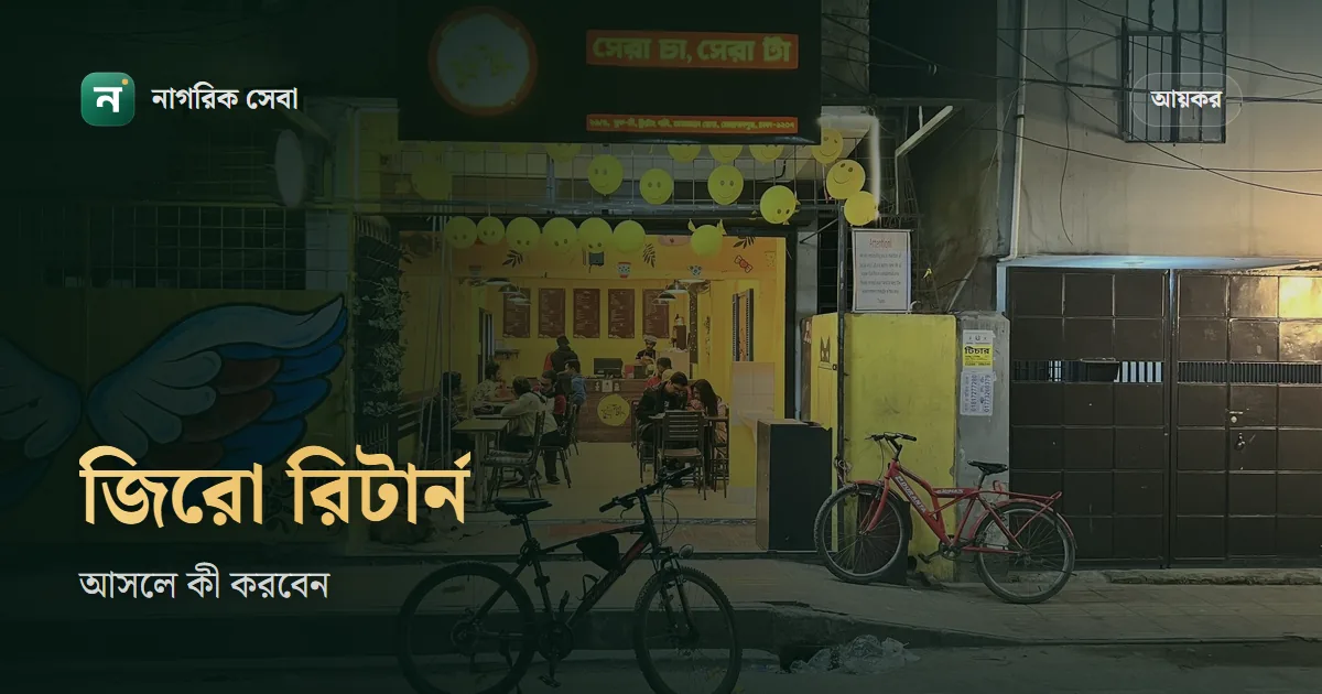 জিরো রিটার্ন দাখিল করার নিয়ম আসলে নেই: আয় করমুক্ত সীমার নিচে হলে যা করবেন